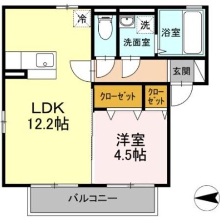 コーポ・ゼルコバの物件間取画像